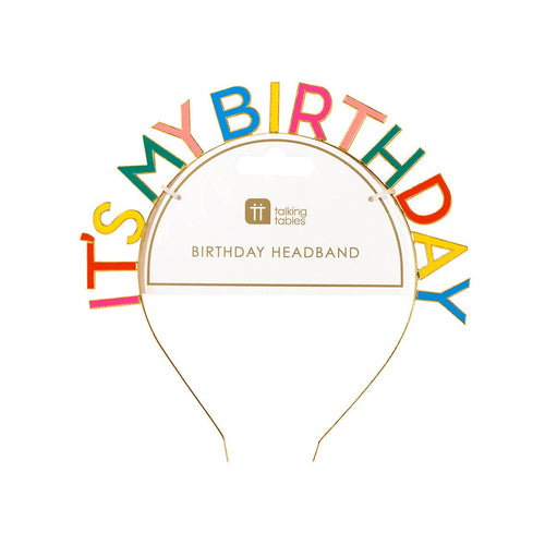Rainbow 'It's My Birthday' Headband - Front & Company: Gift Store