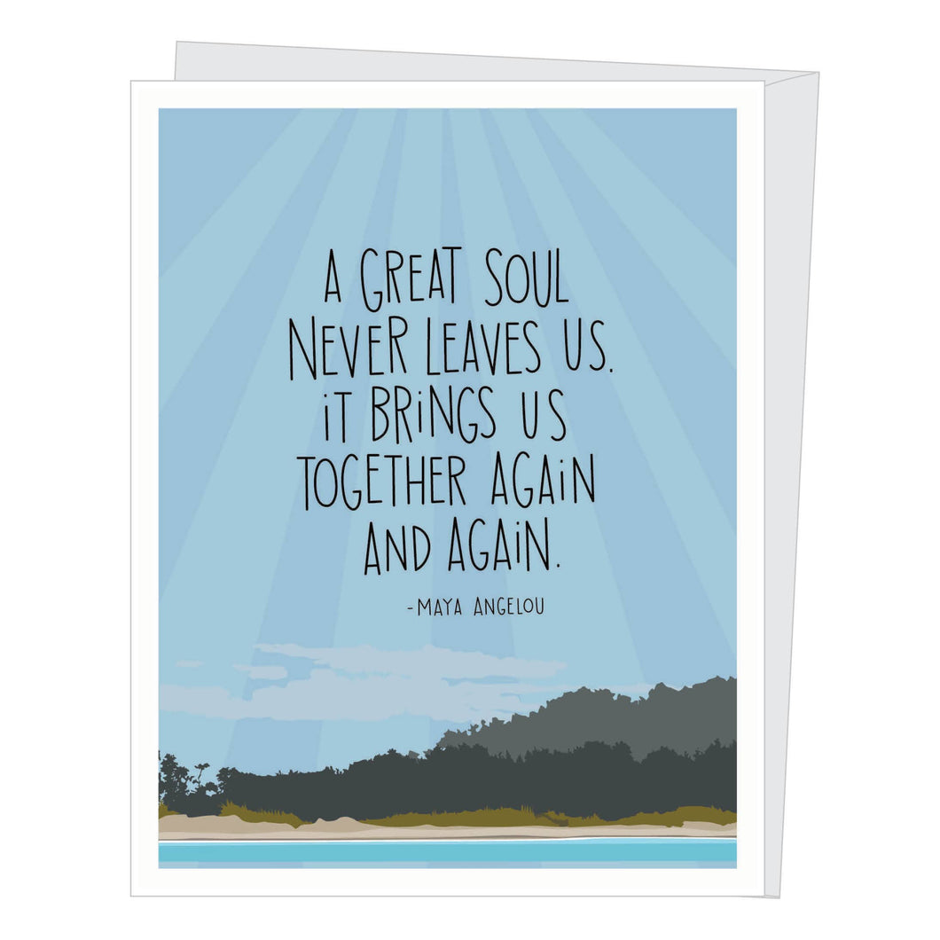 Maya Angelou Great Soul Quote Sympathy Card