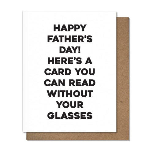 Dad Glasses BW - Father's Day Card - Front & Company: Gift Store