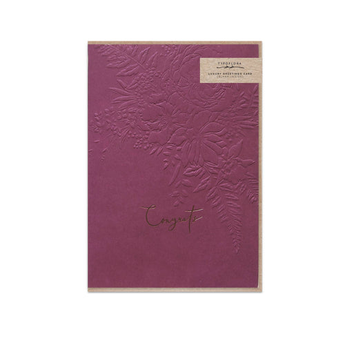 Burgundy Congrats Card - Front & Company: Gift Store