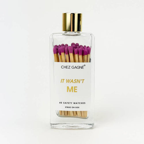 It Wasn't Me - Glass Bottle Matches - Front & Company: Gift Store
