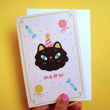 Load image into Gallery viewer, Meow Birthday Celebration Greeting Card
