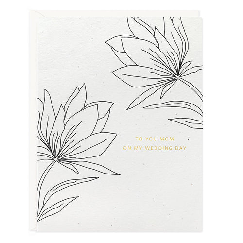 Mom Wedding Day Botanical Card - Front & Company: Gift Store
