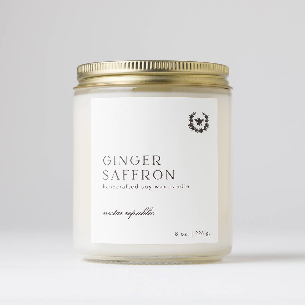 Ginger + Saffron : Jar Soy Candle