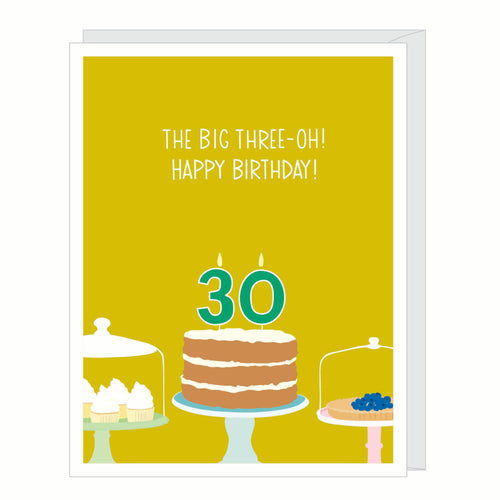 Number 30 Thirtieth Birthday Card - Front & Company: Gift Store