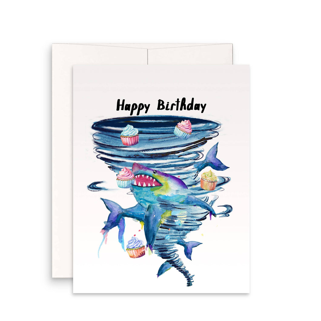 Sharknato Birthday Cake - Funny Birthday Card