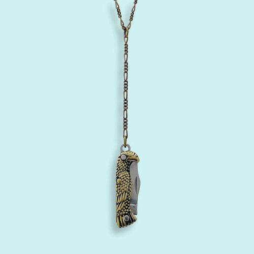 Long Y-drop Bird Knife Necklace - Front & Company: Gift Store