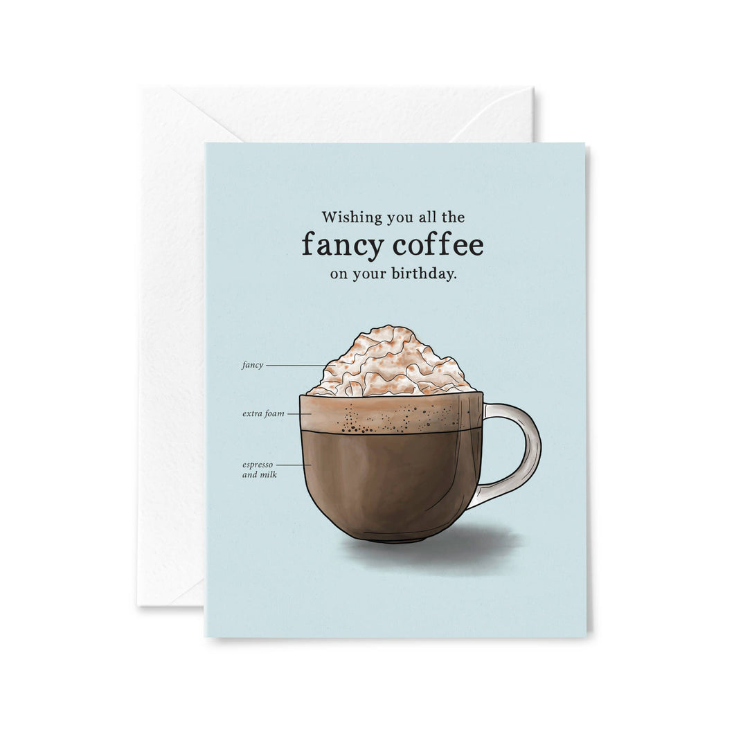 Fancy Coffee Birthday Card