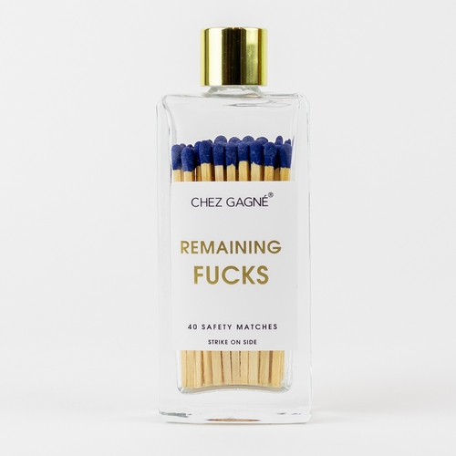 Remaining Fucks - Glass Bottle Matches - Front & Company: Gift Store
