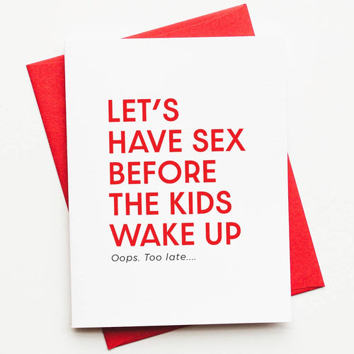 LET'S HAVE SEX Anniversary, Parenting, & Love Greeting Card - Front & Company: Gift Store