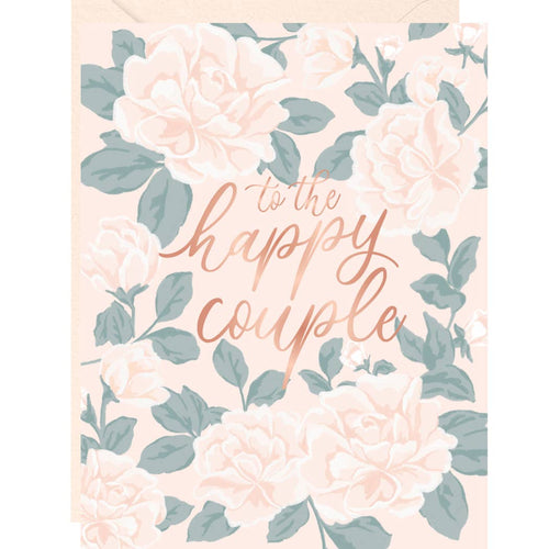 Happy Couple Floral A2 Single Card - Front & Company: Gift Store