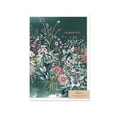 Flower Field Congrats Card - Front & Company: Gift Store