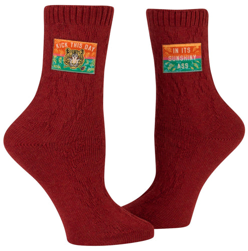 Sunshiny Ass Tag Socks S/M - Front & Company: Gift Store