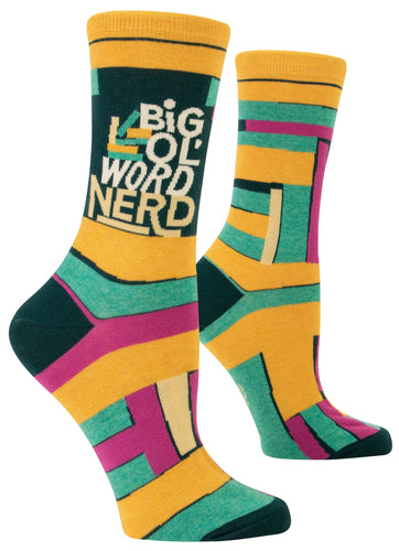 Big Ol' Word Nerd Crw Socks - Front & Company: Gift Store