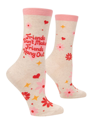 Friends Hang Out Crew Socks - Front & Company: Gift Store