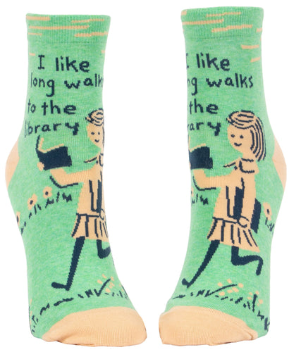 Long Walks Library Ankle Sock - Front & Company: Gift Store