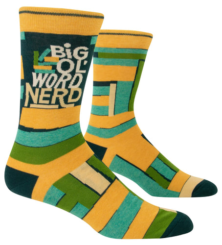 Big Ol' Word Nerd M-Crw Socks - Front & Company: Gift Store