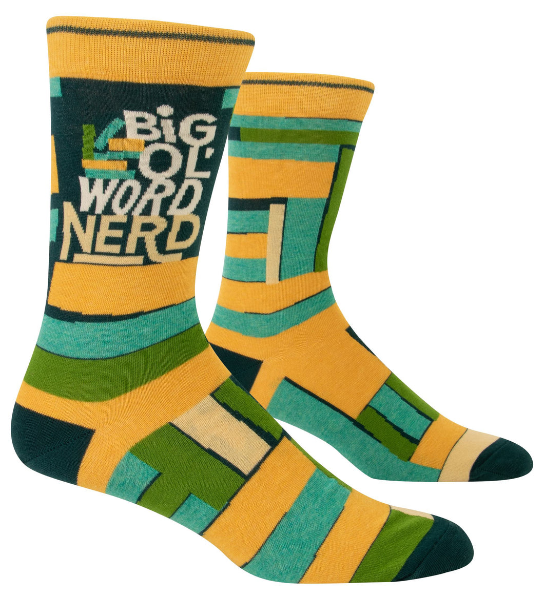 Big Ol' Word Nerd M-Crw Socks