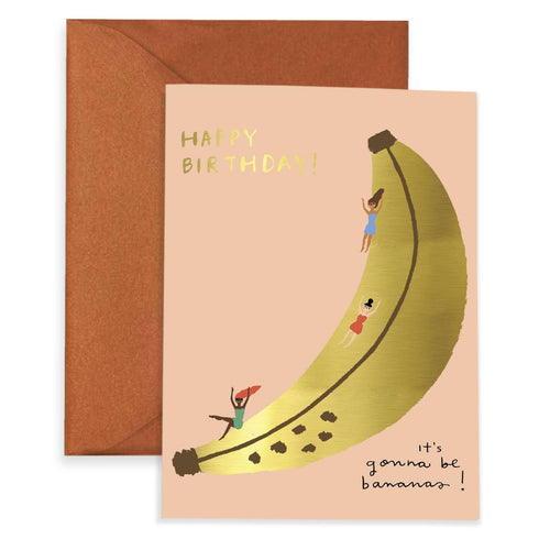 BANANA SLIDE - Birthday Card - Front & Company: Gift Store