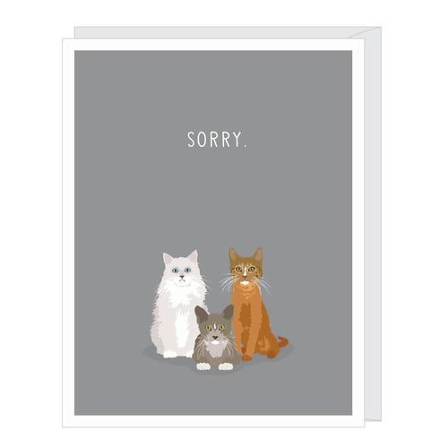 Sorry Cats Pet Sympathy Card - Front & Company: Gift Store