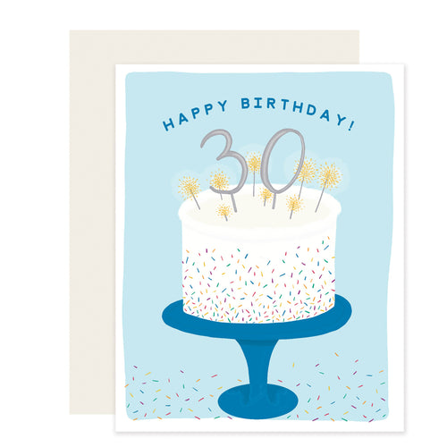 30 Cake | Happy 30th Birthday Card - Front & Company: Gift Store