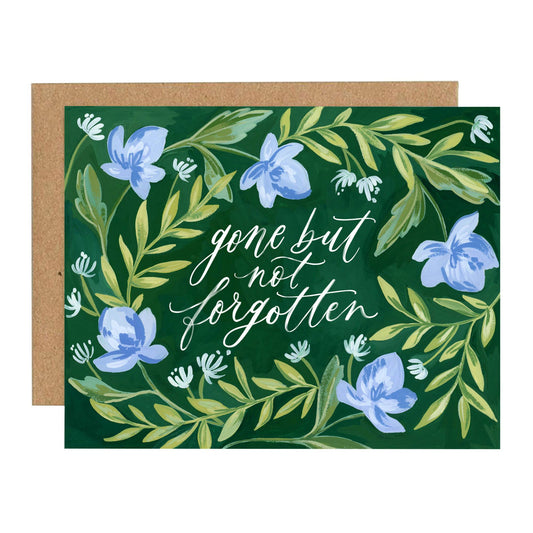 Blue Floral Sympathy Card