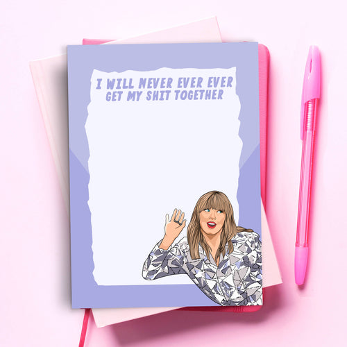 Taylor Swift Never Ever Funny Notepad - Pop Culture Pad - Front & Company: Gift Store