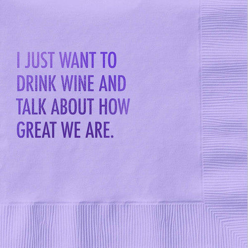Wine & Great Cocktail Napkin - Front & Company: Gift Store