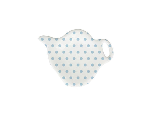 Porcelain tea bag holder Polka dot pastel blue Isabelle Rose - Front & Company: Gift Store