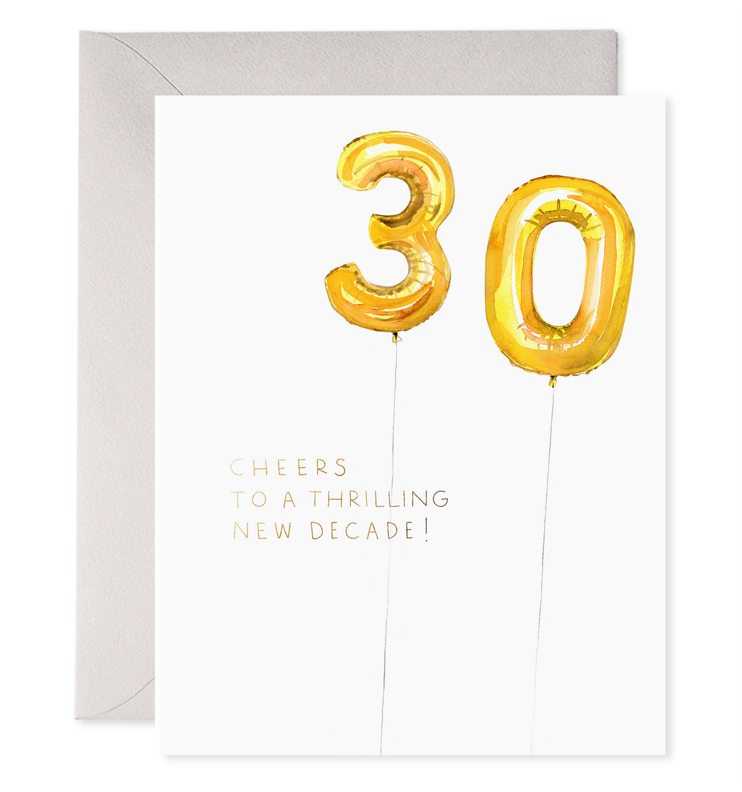 Helium 30 | 30th Birthday Greeting Card