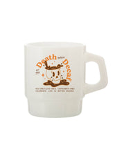 Load image into Gallery viewer, Death before Decaf - retro spooky skull diner mug
