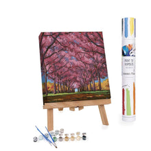 Load image into Gallery viewer, Cherry Lane - DIY Spring Paint by numbers kit
