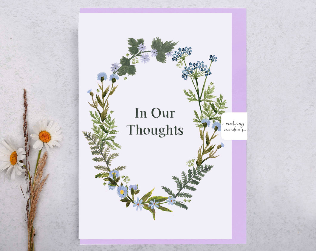 Bereavement Card | With Sympathy Wreath Greeting Card