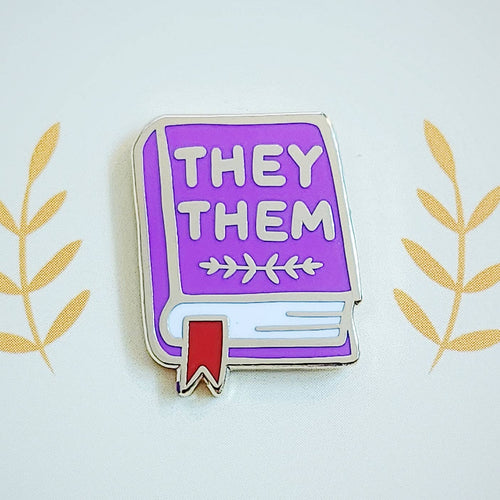 Pronoun Book Pin - they/them - Front & Company: Gift Store
