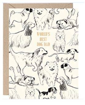 Dog Dad Good Boys Foil Greeting Card - Front & Company: Gift Store