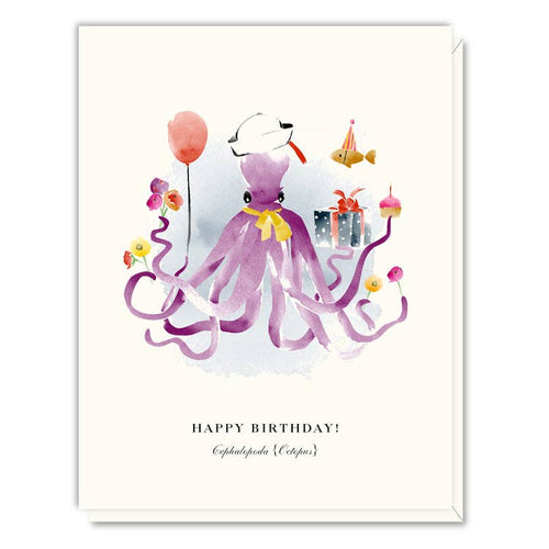 Octopus Birthday Card - Front & Company: Gift Store