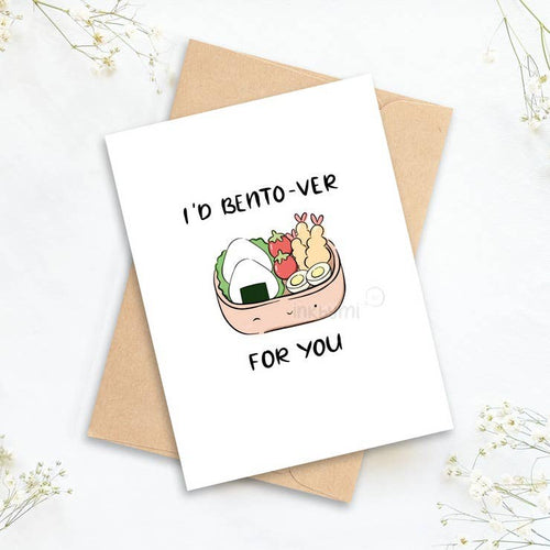 I'd Bento-Ver For You Greeting Card - Front & Company: Gift Store