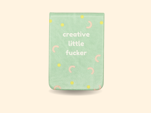 Creative Little Fucker - Leatherette Pocket Journal - Front & Company: Gift Store