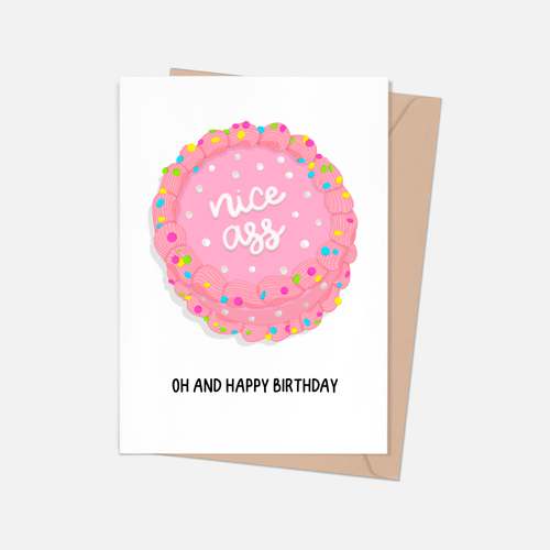 Nice Ass and Happy Birthday Greeting Card - Front & Company: Gift Store