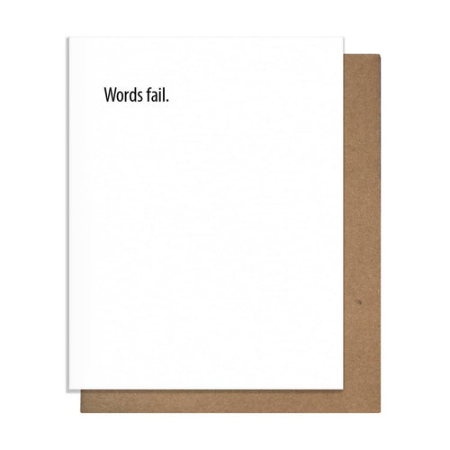 Words Fail - Sympathy Card - Front & Company: Gift Store
