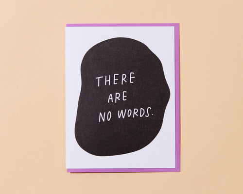 No Words Sympathy Letterpress Greeting Card - Front & Company: Gift Store