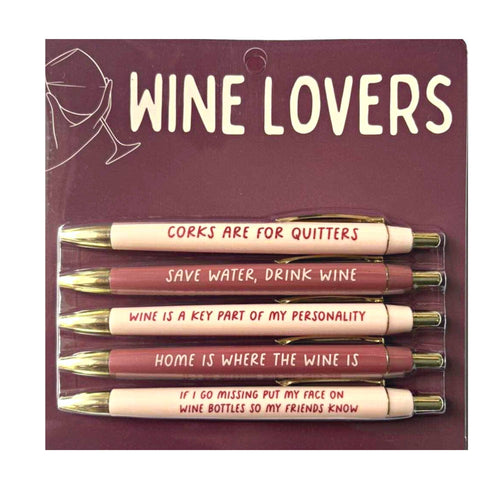 Wine Lovers Pen Set (funny, wine, winery, gift, unique) - Front & Company: Gift Store