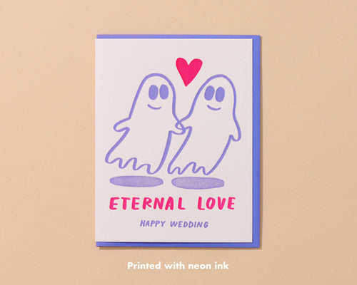 Eternal Love Letterpress Wedding Card - Front & Company: Gift Store