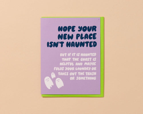 Haunted Place - Funny Housewarming Card- Ghost, Ghoul - Front & Company: Gift Store