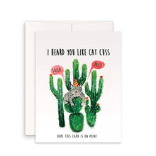 Load image into Gallery viewer, Cactus Lynx Cat Birthday Card
