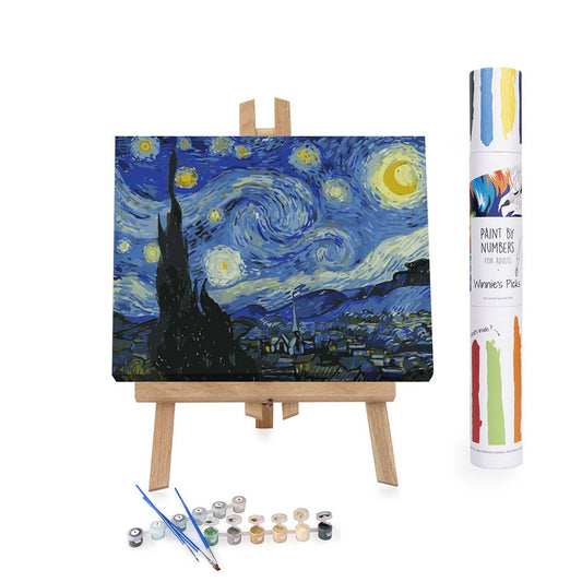 Starry Night, by Vincent van Gogh - DIY Paint By Numbers Kit