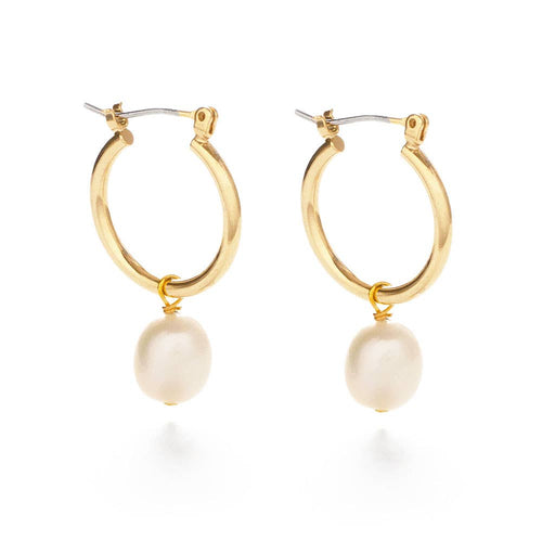 Pearl Hoop Earrings - Front & Company: Gift Store