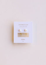 Load image into Gallery viewer, Huggies - White Opal - Earring

