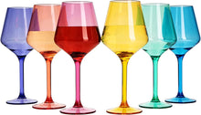 Load image into Gallery viewer, Unbreakable Colored Stemmed Wine Glasses, Acrylic
