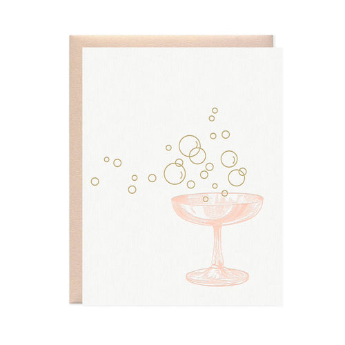 Champagne Bubbles Greeting Card - Front & Company: Gift Store